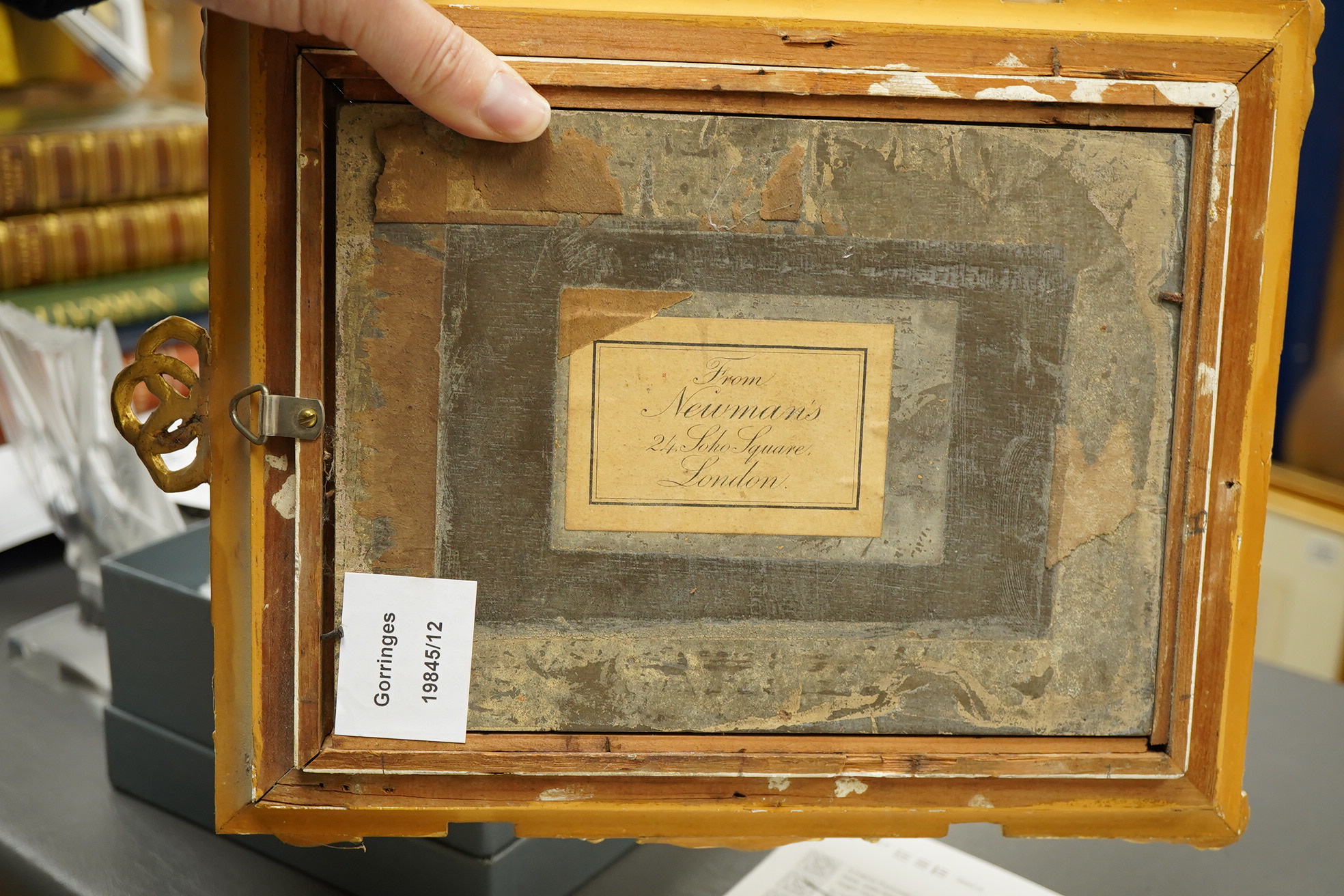 Alessandro Ossani (fl1857-1888), ‘Happy Moments’, oil on board, gilt frame (damaged), 19.5 x 14.5cm